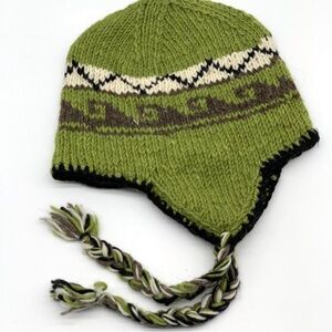 Hand Knitted Wool Beanie with Fleece Lining